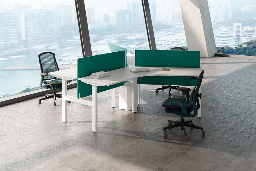 L-Shaped Lift Desk Frame